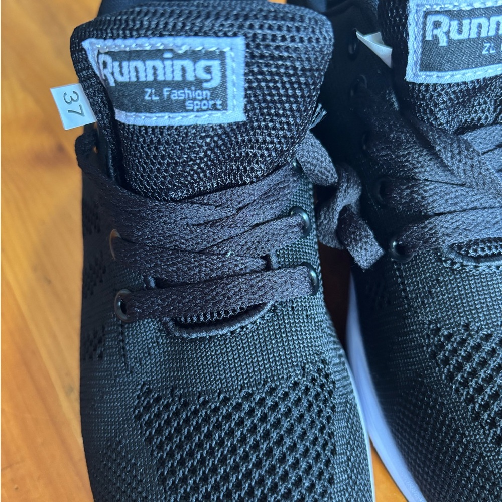 Women's Black Athletic Running Shoes